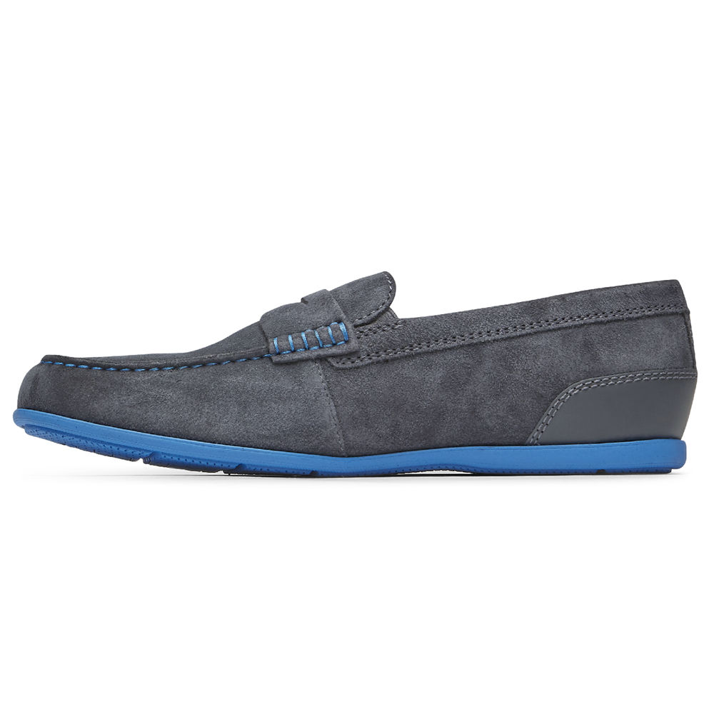 Rockport Slip-On For Mens Dark Grey - Malcom Penny - AZ5706493